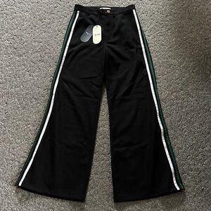 NWT Korirl Black Woven Bootcut Track Style Pant